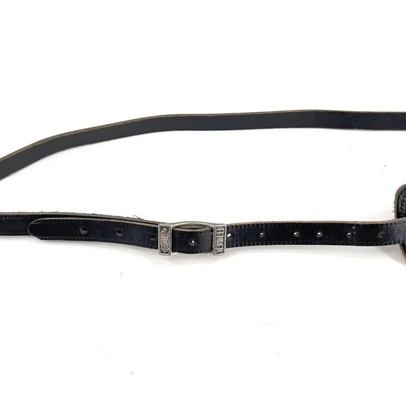 VTG Fender Genuine Leather Padded Guitar Strap Black Adjustable Made in Canada - Picture 7 of 7